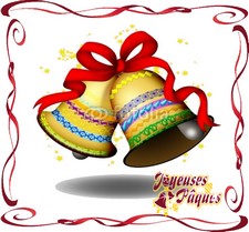 carte postale belles cloches de paques